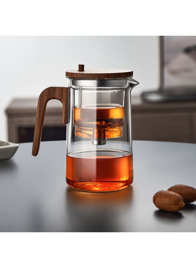 Yihutea Walnut Wood Elegant Tea Infuser Cup Office Tea Pot Household Glass Tea Pot - Image 4