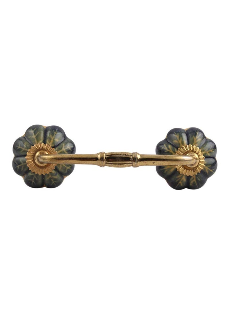 Indian-Shelf IndianShelf 1 Pack Yellow Unique Drawer Handles Decorative Cabinet Pulls Gold Hardware 6 Hole to Hole BH173CK145  - Image 1