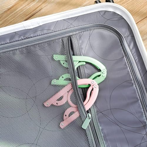 Cartfairy 12 Pack Travel Hangers Portable Foldable Hanger Organizer,Plastic Travel Accessories Essentials Clothes Hanging Rack For Traveling Camping Flying RV Cruises Suitcase,Multi Color - Image 4