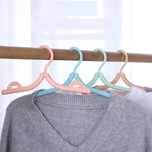 Cartfairy 12 Pack Travel Hangers Portable Foldable Hanger Organizer,Plastic Travel Accessories Essentials Clothes Hanging Rack For Traveling Camping Flying RV Cruises Suitcase,Multi Color - Image 2