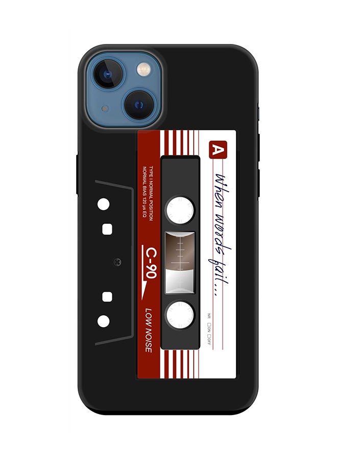 Stylizedd Tough Pro Case for iPhone 15 Plus Dual Layer Hybrid PC TPU Customized Mobile Cover Matte Finish Phone Case - When Words Fail (Black Tape) - Image 1