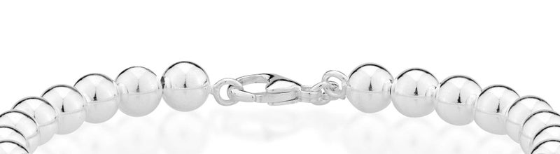 Miabella 925 Sterling Silver Italian Handmade 6mm Bead Ball Strand Chain Bracelet for Women, Made in Italy (Length 7.5 Inches) - Image 4