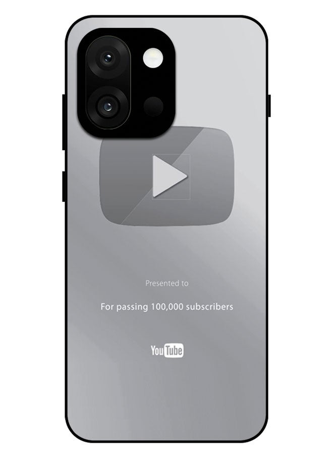 الصيد العين غطاء حماية مطبوع لهاتف OnePlus 13T - لوحة يوتيوب فضية - Image 1