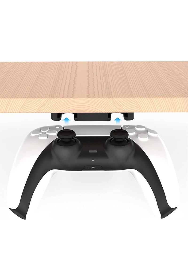Excefore - Controller Table Stand for PS5 PS4 Controller Under Desk Mount for DualSense DualShock 4 Controller Holder Table Organize and Desk Management - Image 1