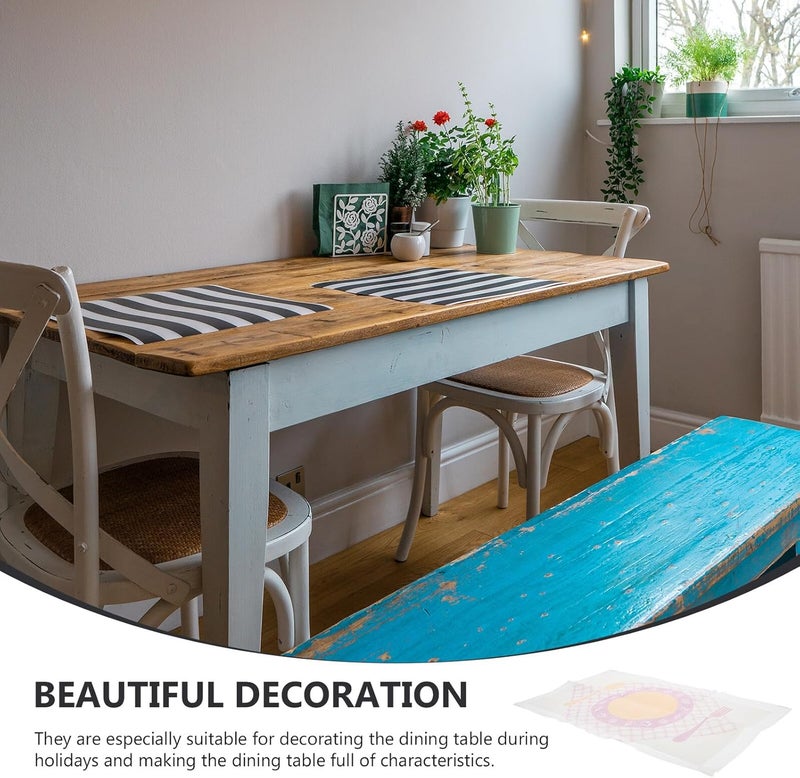 Disposable Waterproof and Oil-Resistant Placemats for Babies, 15pcs Set, Non-Slip Table Mats for Travel and Dining, Protective High Chair Table Covers - Image 3