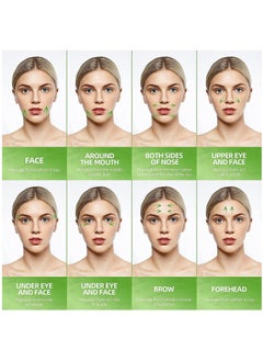 Rubik Jade Roller 2 in 1 Facial Face, Body Eyes Neck Massager Tool Reduce Wrinkles Aging Original Natural Jade Stone Green  - Image 5