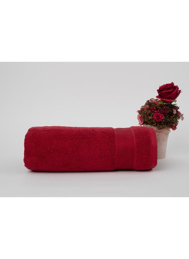 White Rose Towel LUXURY S - 600 GSM - 100% Cotton Terry -Bath Sheet 80x160 cm-Premium Touch-Quick Dry - Super Absorbent-Red  - Image 1