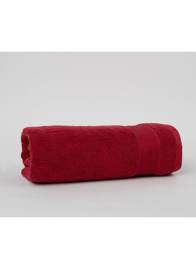 White Rose Towel LUXURY S - 600 GSM - 100% Cotton Terry -Bath Sheet 80x160 cm-Premium Touch-Quick Dry - Super Absorbent-Red  - Image 3