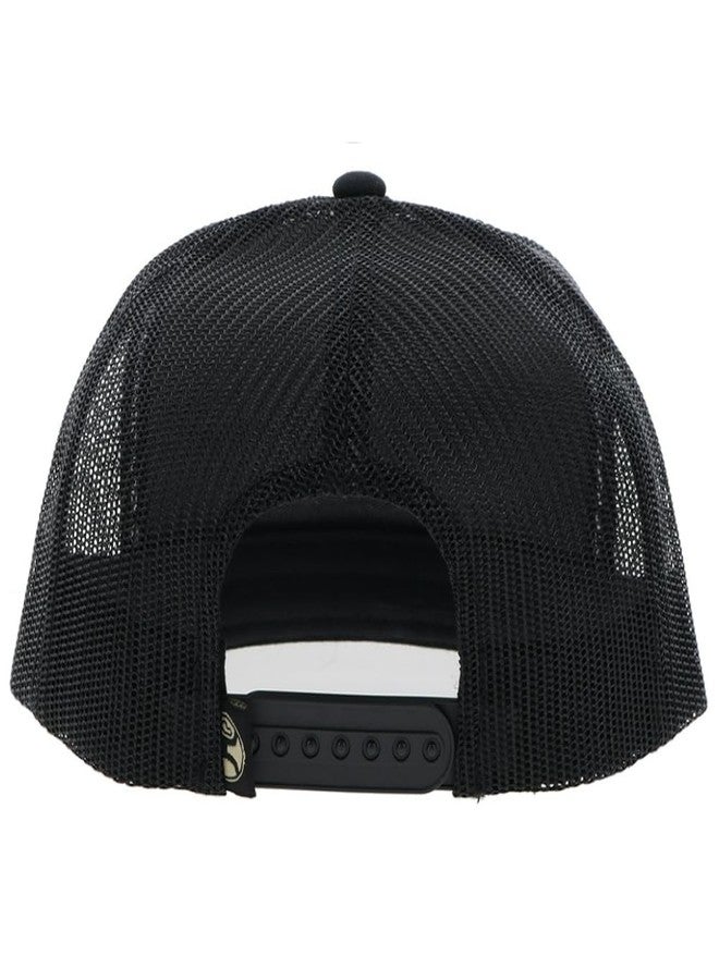 HOOEY Men's Trip Adjustable Snapback Trucker Mesh Back Hat (Black/Brown) - Image 2