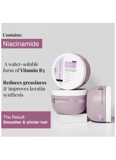 BARE ANATOMY Bare Anatomy Ultra Smoothing Hair Mask For Dry & Frizzy Hair | Restores Smoothness & Texture by 27% | Powered By Carbohydrate Complex & Niacinamide | For Women & Men | SLS & Paraben Free | 250gm  - Image 5