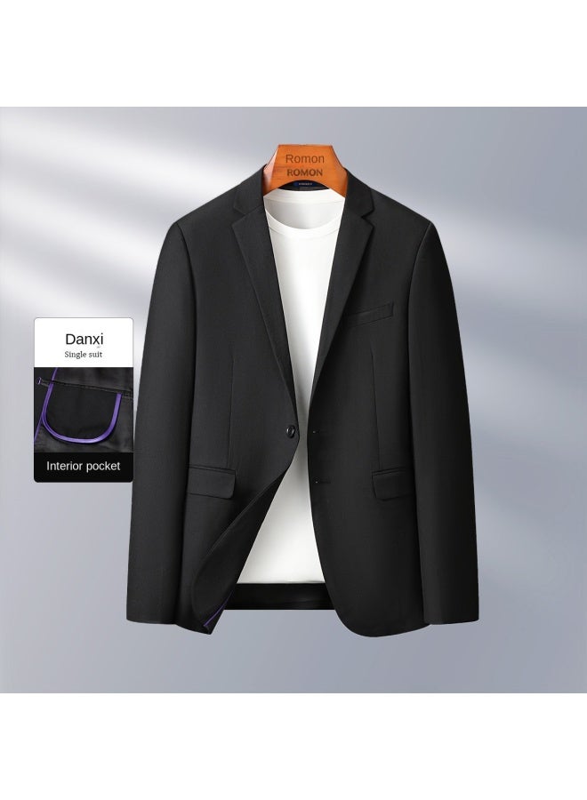 ROMON بليزر رجال الأعمال للرجال بدلة مريحة للتنقل، بليزر زفاف للرجال، بدلة غير رسمية متعددة الاستخدامات للرجال - Image 2