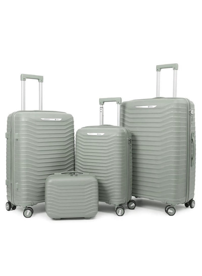 PP Unbreakable Luggage Set of 4pcs Rock Color