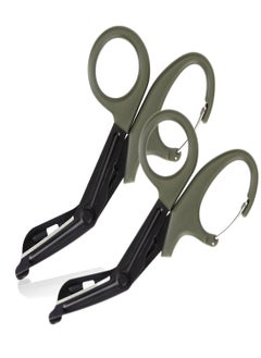 KASTWAVE Trauma Scissors Medical Scissors with Carabiner 2PCS 7.5" Bandage Nursing Scissors Premium Fluoride-Coated Surgical Scissors for Nurses Doctors Nursing Students First Aid EMT EMS  - Image 1