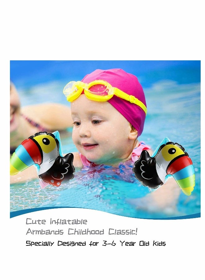 Kids Inflatable Swim Arm Bands, 1 Pair Swimming Armbands Floating Sleeves for Kid, Pool Floatie Floater Rings Tube Armlets (Aged 3-6) - Image 2