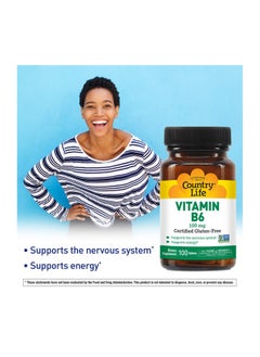 Country Life Vitamin B6 Supports Energy And The Nervous System 100Mg 100 Vegan Capsules Certified Gluten Free Certified Vegan Certified Halal Nongmo Verified  - Image 5