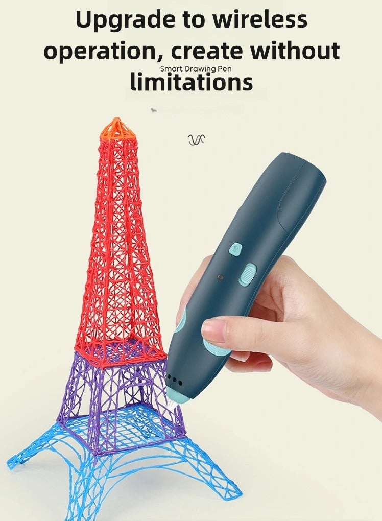 Generic Junior 3D Printing Pen Set for Kids with Filament, Activity Guide, and USB Charging Cable,3D Pen Set for Kids, Easy to Use, Learn from Home Art Activity Set, Educational STEM Toy for Boys  Girls Age  - Image 5