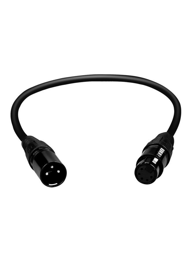 NIBEMINENT 3-Pin Male To 5-Pin Female DMX Converter Cable Black  - Image 1