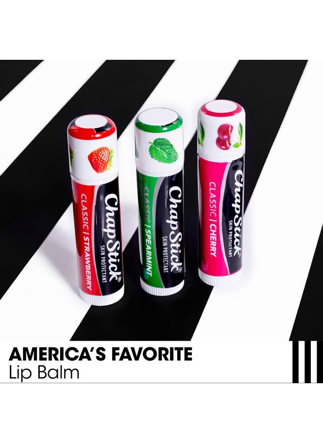 chapstick ChapStick Lip Care Set, Classic Collection 3-Pack - Spearmint, Cherry, and Strawberry Lip Balm, 0.15 Oz Ea  - Image 3