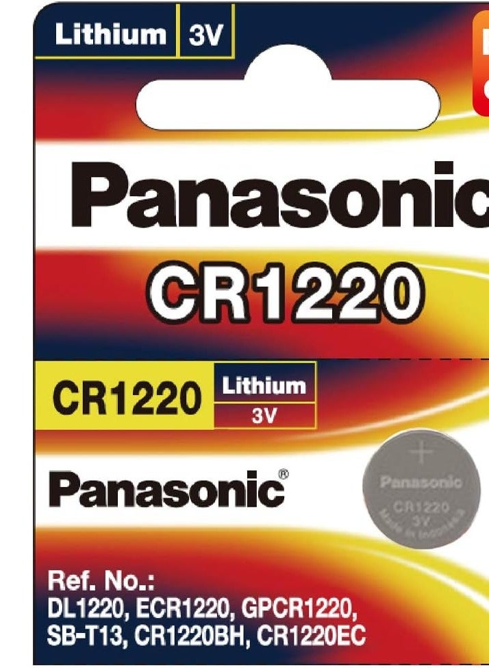Panasonic 5-Pieces Panasonic CR1220 Lithium 3V Indonesia Batteries