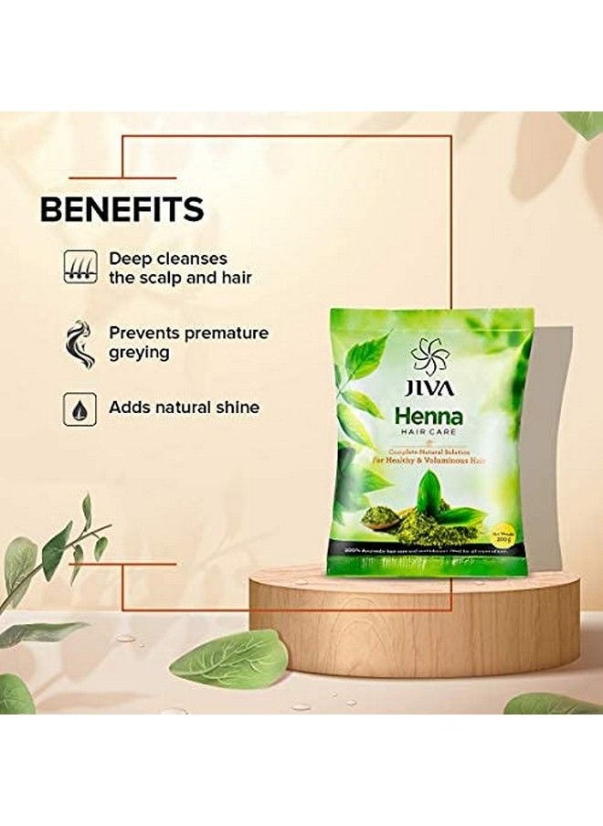 Jiva - Henna Hair Care Powder 200 Gm (Pack Of 4) | Mehendi For Hair | Natural Solution For Long Healthy And Strong Hair | Control Hair Fall & Repairs Damaged Hair - Image 1