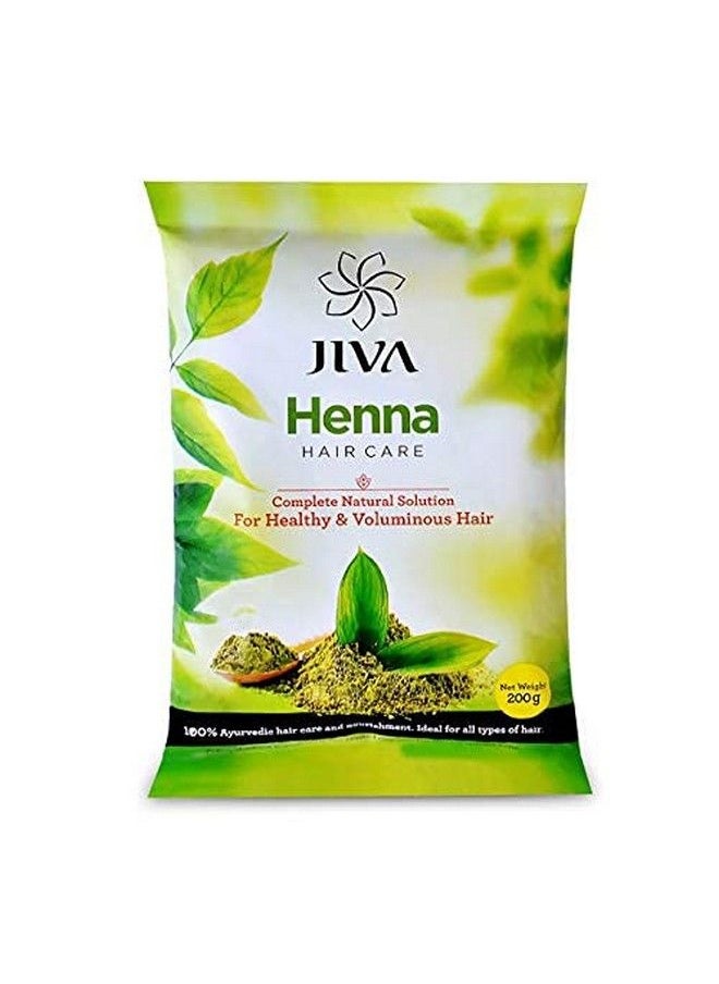 Jiva - Henna Hair Care Powder 200 Gm (Pack Of 4) | Mehendi For Hair | Natural Solution For Long Healthy And Strong Hair | Control Hair Fall & Repairs Damaged Hair - Image 1