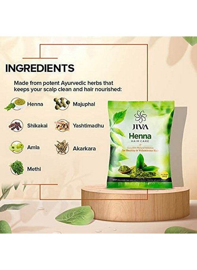 Jiva - Henna Hair Care Powder 200 Gm (Pack Of 4) | Mehendi For Hair | Natural Solution For Long Healthy And Strong Hair | Control Hair Fall & Repairs Damaged Hair - Image 1