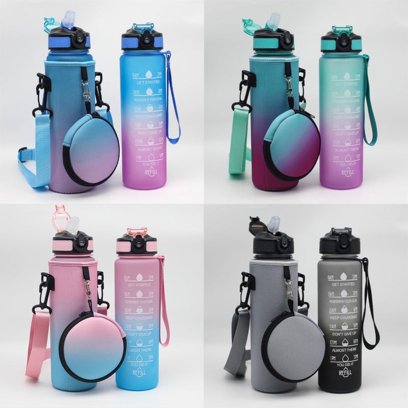 Sbr Diving Material Outdoor Sports Kettle Cup Cover Portable Strap Portable 1000Ml Protective Cover - Image 2