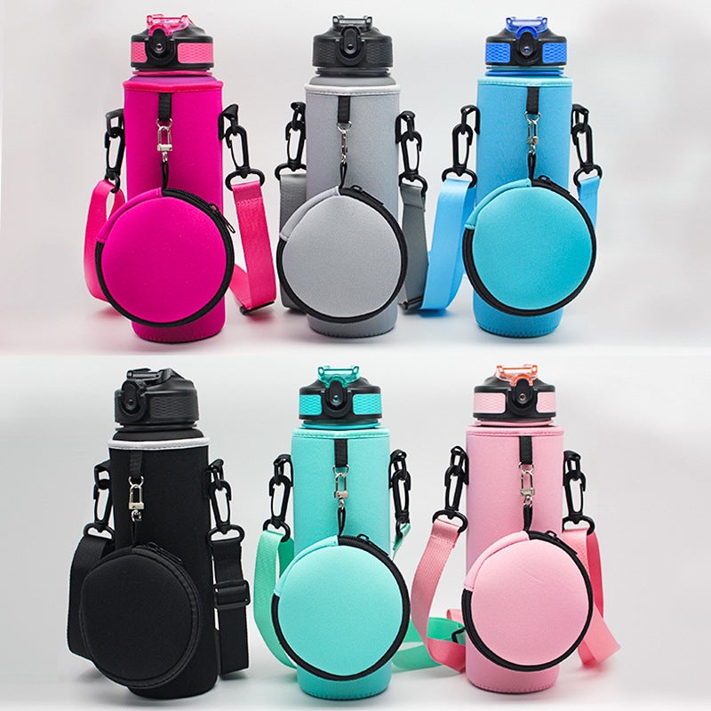 Sbr Diving Material Outdoor Sports Kettle Cup Cover Portable Strap Portable 1000Ml Protective Cover - Image 4