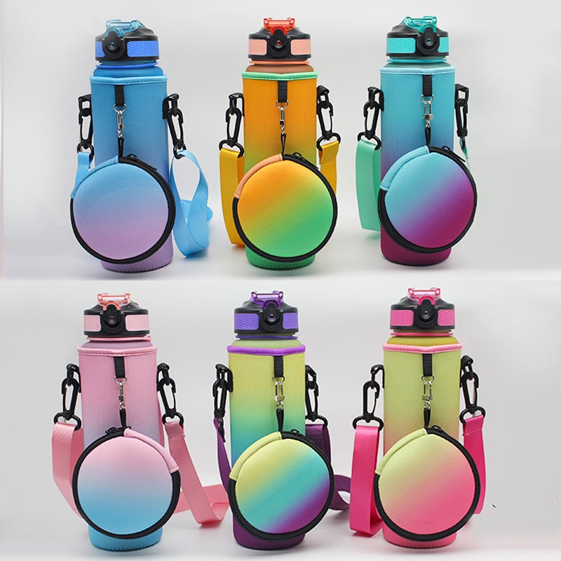 Sbr Diving Material Outdoor Sports Kettle Cup Cover Portable Strap Portable 1000Ml Protective Cover - Image 3