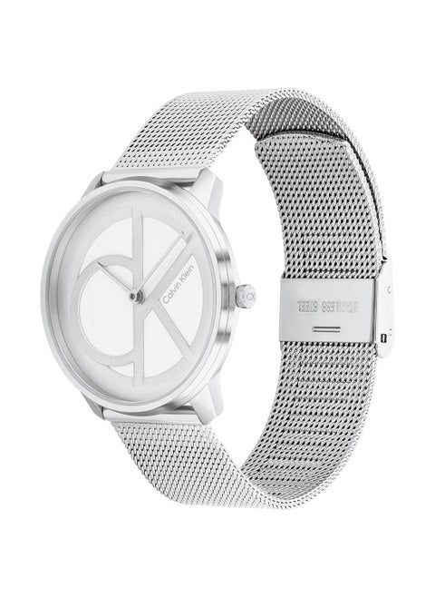Analog Round Waterproof  Wrist Watch With Stainless Steel 25200032
