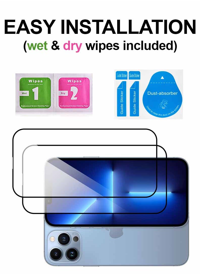 Theodor Pack of 2 Tempered Glass Screen Protector With 9H hardness For APPLE IPHONE 13 PRO MAX 6.7  - Image 3