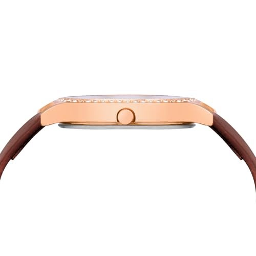 LOUIS DEVIN Brown Faux Leather Strap Analog Wrist Watch for Women (Brown Dial) | LD-CP501-BRW - Image 5