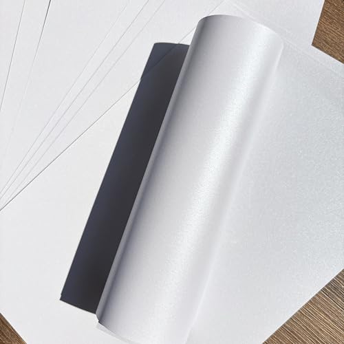 Syntego 10 x A4 Frost White Pearlescent Shimmer Paper 120gsm / 32lb bond Double Sided Suitable for Inkjet and Laser Printers - Image 2