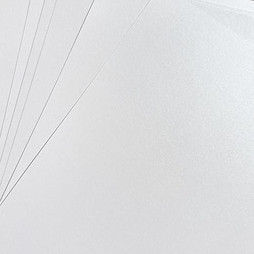 Syntego 10 x A4 Frost White Pearlescent Shimmer Paper 120gsm / 32lb bond Double Sided Suitable for Inkjet and Laser Printers - Image 5