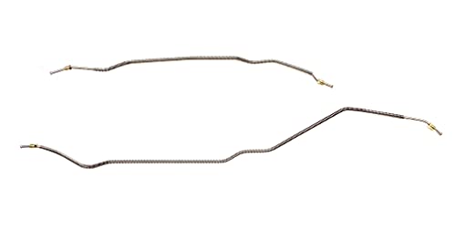 The Stop Shop Rear Axle Brake Lines Fits 69 Camaro And 6974 Nova Stainless The Stop Shop - Image 1