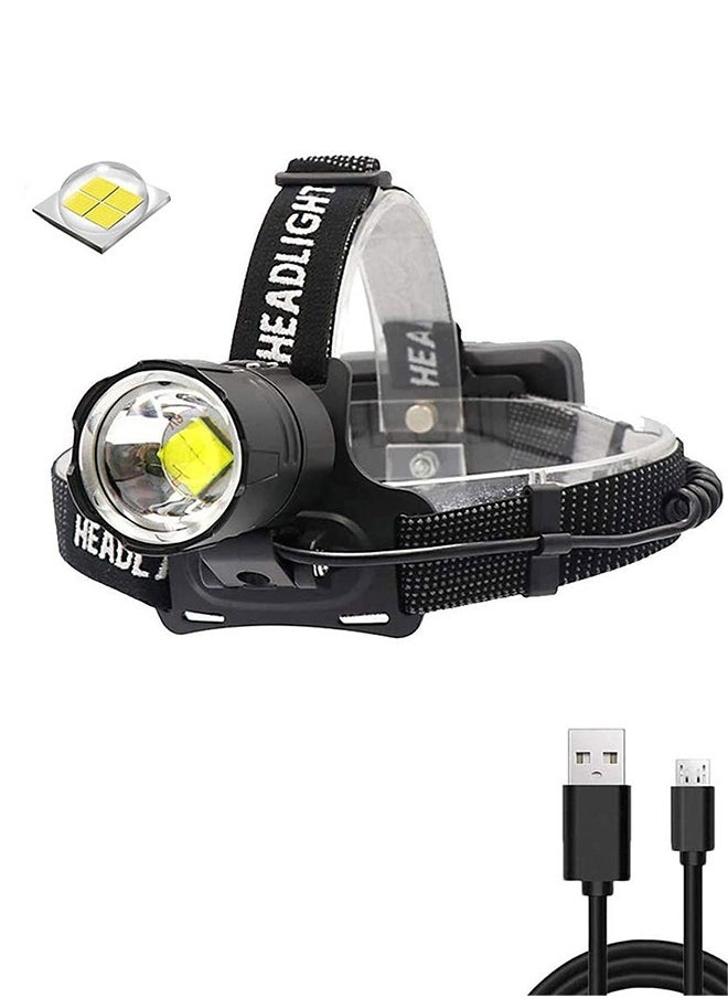 Generic LED Headlamp XHP70.2 Headlight Super Bright, 3 Modes Zoomable High Power Work Head Torch for Caving Hunting Fishing  - Image 1