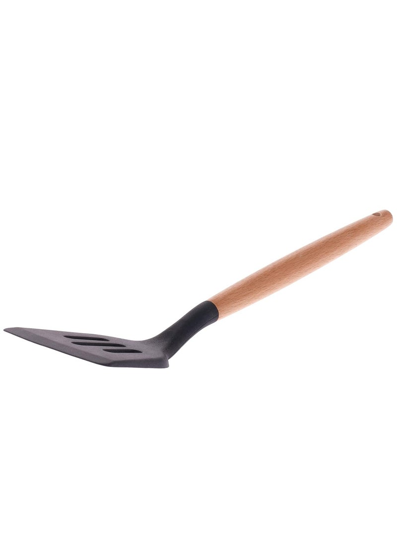 Bright Home Ladle with Wooden Handle Non-Stick Cooking Ladle With Hard Wood Handle, Silicone Kitchen Laddle BPA Free, Baking & Serving Wooden Cooking Spoon  - Image 2