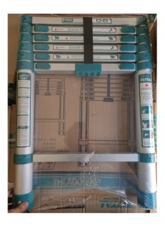 TOTAL Aluminum Telescopic Ladder, 6 Steps, Height 1.98 Meters  - Image 2