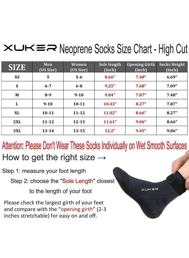 XUKER Neoprene Water Socks 3mm, Sand Proof Beach Volleyball Socks Diving Socks for Outdoor Water Sports - Image 4