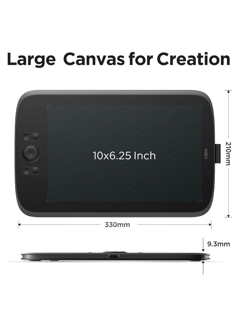 Ugee M808 Upgraded 10x6.25 Inch Drawing Tablet – Graphic Tablet with 8 Custom Shortcut Keys and 8192 Levels Battery-Free Stylus  - Image 2
