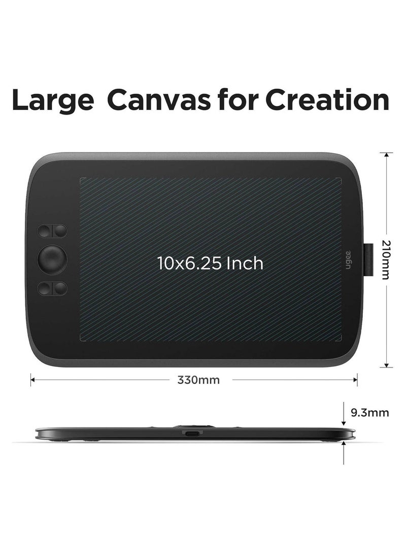 Ugee M808 Graphics Tablet, 10×6.25" Drawing Tablet with 8192 Pressure Levels Stylus, 8 Shortcut Keys for Digital Art, Design, Teaching & Creative Work - Image 2