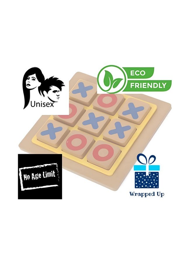 LUCID...We Build Relations LUCID...We Build Relations Classic Tic Tac Toe Game, Zero and Cross Game; Wooden, Birthday Return Gift for Kids with Complimentary Gift Wrap-(Pack of 6)  - Image 3