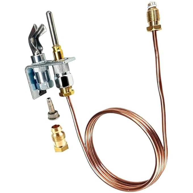 Q314A4586 PILOT BURNER WITH THERMOCOUPLE ASSEMBLY FOR GAS FURNACES, BOILERS AND WATER HEATERS - NATURAL GAS AND PROPANE GAS PILOT BURNER WITH THERMOCOUPLE KIT - Image 1