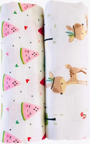 juniperus 2-Piece 110 x 110 cm Multi-Purpose Muslin Blanket