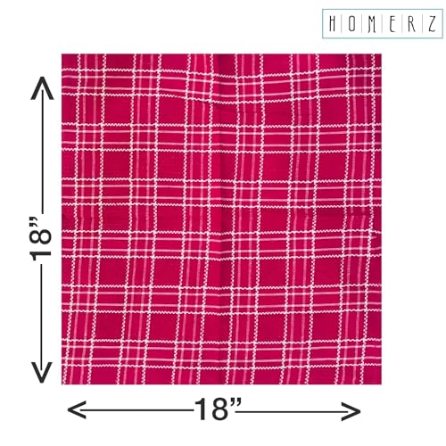 Homerz Premium Set of 12 Pure Cotton Multipurpose use Dish Towel,Highly Absorbent for Cleaning & Quick Drying of Plates & Glasses, 18 x 18 inch (Set of 12) - Image 2