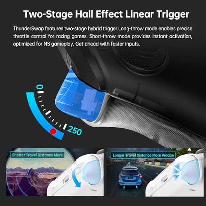 rayihni G80TS WIRELESS CONTROLLER FOR PC/SWITCH/SWITCH 2/ANDROID/IOS, TMR JOYSTICK, DUAL TMR TRIGGERS, OPTICAL BUTTONS, 1000HZ POLLING RATE, RGB BACKLIGHT (BLACK) [VIDEO GAME] - Image 2