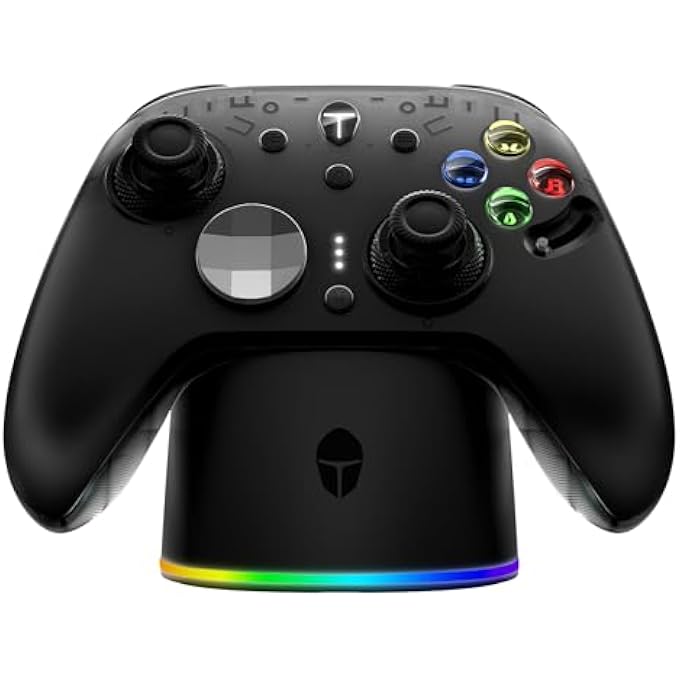 rayihni G80TS WIRELESS CONTROLLER FOR PC/SWITCH/SWITCH 2/ANDROID/IOS, TMR JOYSTICK, DUAL TMR TRIGGERS, OPTICAL BUTTONS, 1000HZ POLLING RATE, RGB BACKLIGHT (BLACK) [VIDEO GAME] - Image 1