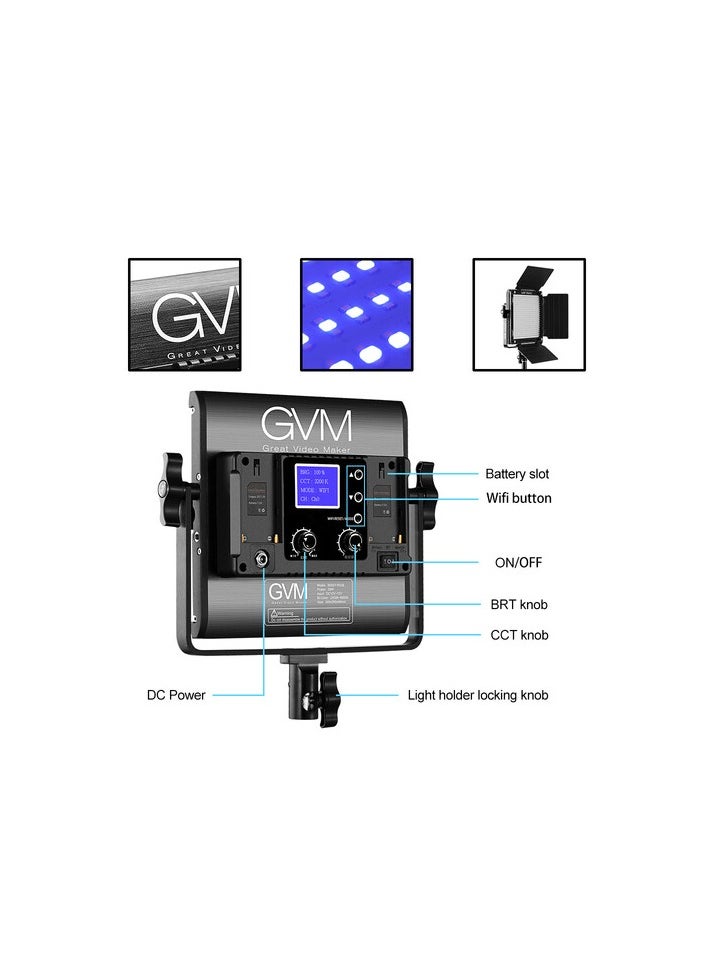 GVM Great Video Maker GVM STUDIO LIGHT LED 800D RGB 3L KIT  - Image 3