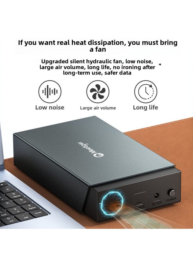 Tiger M11 Mobile Hard Disk 2t 3t 4t 6t 8t 10t 12t 14t Large Capacity 3.5 Inch Desktop-Capacity:4tb [built-in Fan * Alloy Body]-Interface:[type-c Port] 2-in-1 Data Cable  - Image 2