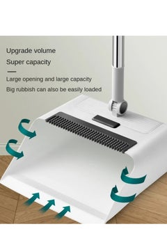 Generic Broom Set with Dustpan for Home, Broom and Dustpan for Home, Kitchen Broom for Indoor Sweeping, Apartment Broom with Long Handle Dustpan, Angled Broom with Upright Dustpan IR  - Image 2